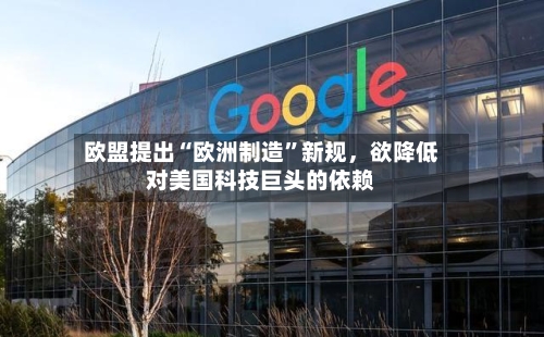 欧盟提出“欧洲制造”新规，欲降低对美国科技巨头的依赖-第3张图片